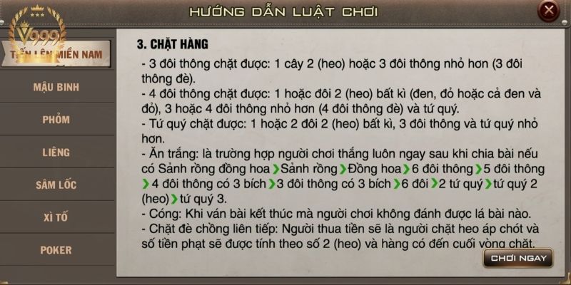 Quy tắc chặn bài đối thủ để giành chiến thắng